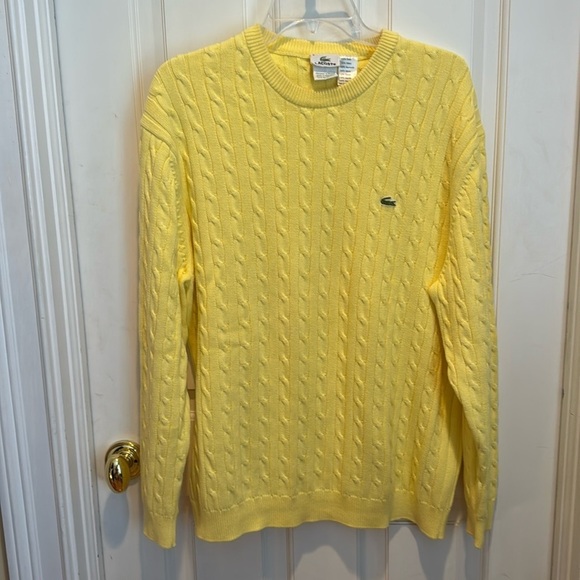 Lacoste 🔥sale🔥designed in France 🇫🇷 great yellow sweater - Picture 1 of 5